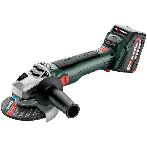 Metabo Akku-Winkelschleifer W 18 LT BL 11-125 metaBOX 165 L - 18V 2x4Ah Li-Power + ASC 55