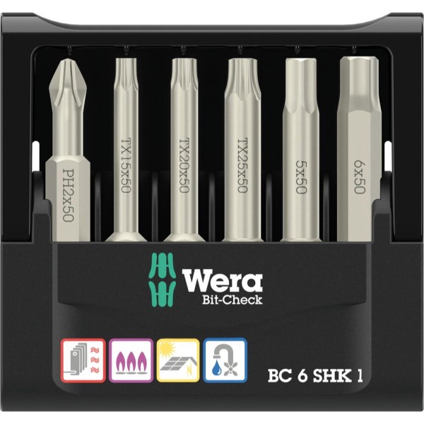 Wera Bit-Check 6 SHK 1 SB