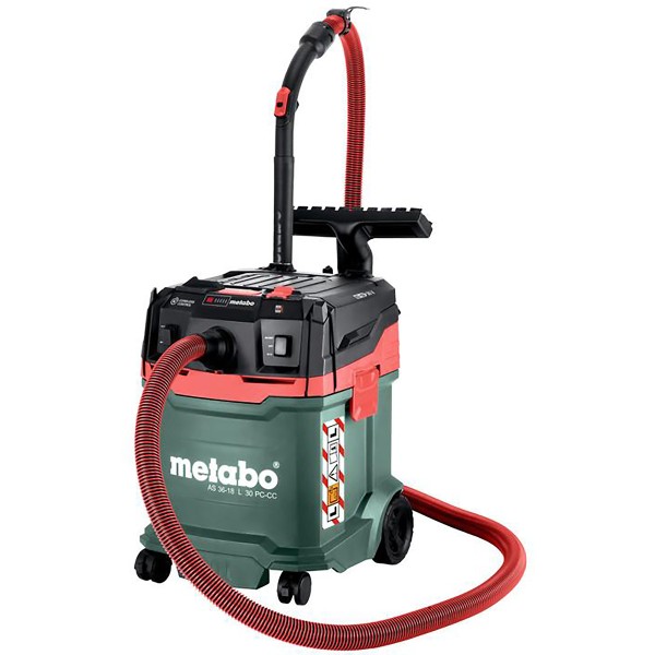 Metabo Akku-Sauger AS 36-18 L 30 PC-CC mit manueller Filterabreinigung und CordlessControl -