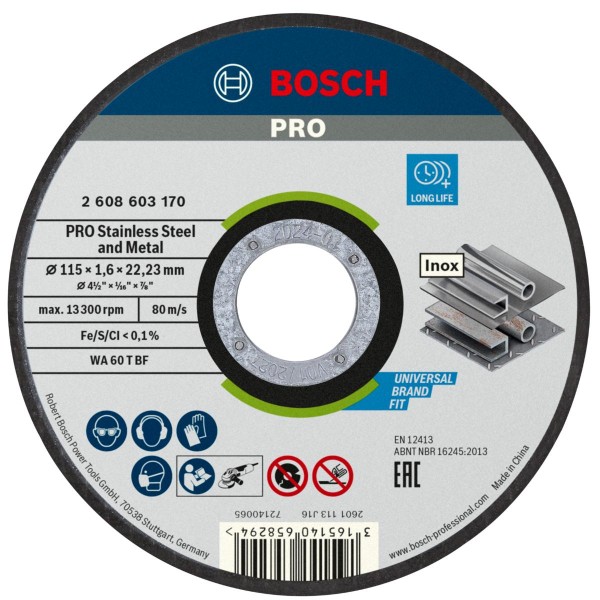 Bosch Trennscheibe gerade Standard for Inox WA 60 T BF