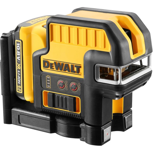 DEWALT Akku 5-Punkt/Kreuzlinienlaser rot 10,8V + Akku + Schnellladegerät