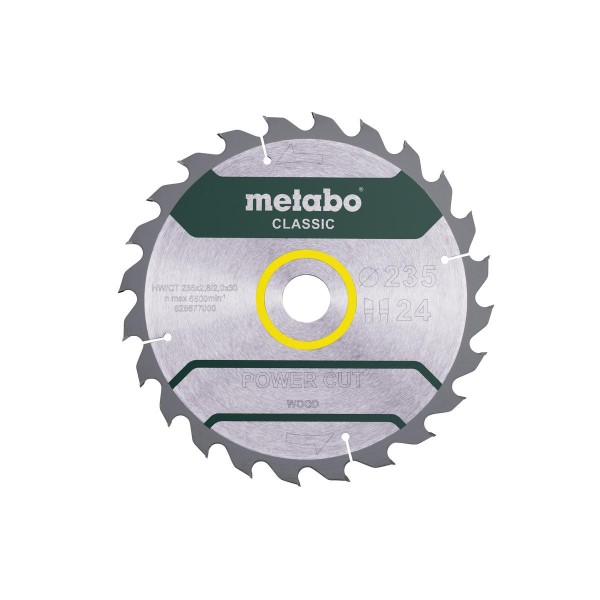 Metabo Sägeblatt power cut wood - classic 235x2,8 / 2,0x30, Z24 WZ 18° / - Karton