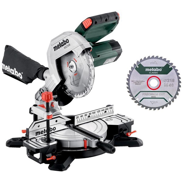 Metabo Kappsäge KS 216 M Set mit 2. Hartmetall-Sägeblatt - Karton