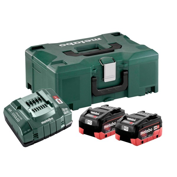 Metabo Basis Set 2 x LiHD 8.0 Ah + metaBOX 145