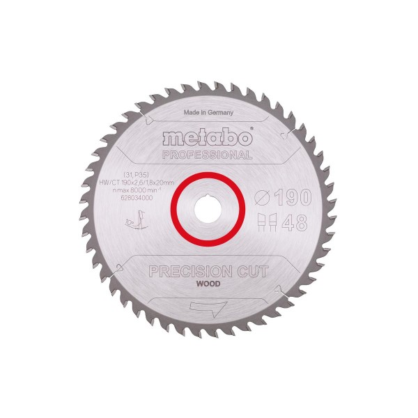 Metabo Sägeblatt precision cut wood - professional WZ 10°