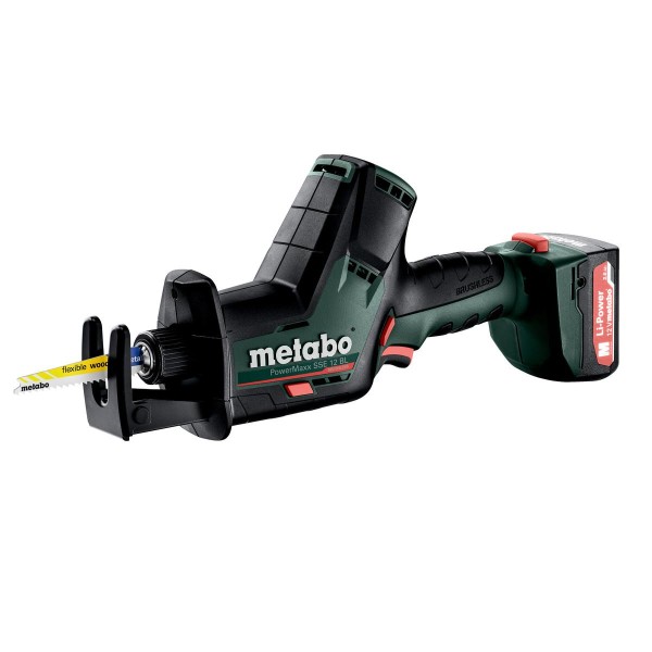 Metabo Akku-Säbelsäge PowerMaxx SSE 12 BL metaBOX 145 - 12V 2x2Ah Li-Power + SC 30