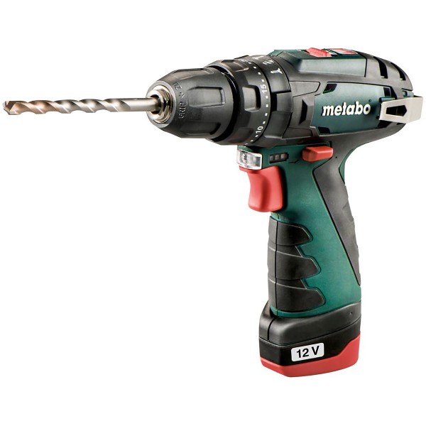 Metabo Akku-Schlagbohrschrauber PowerMaxx SB Basic Kunststoffkoffer - 12V 2x2Ah Li-Power + LC 40