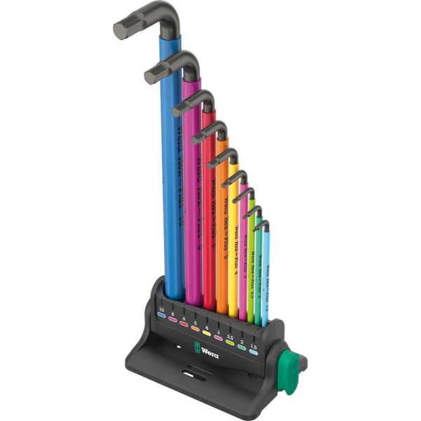 Wera 950/9 Hex-Plus Multicolour 3 Winkelschlüsselsatz, metrisch, BlackLaser