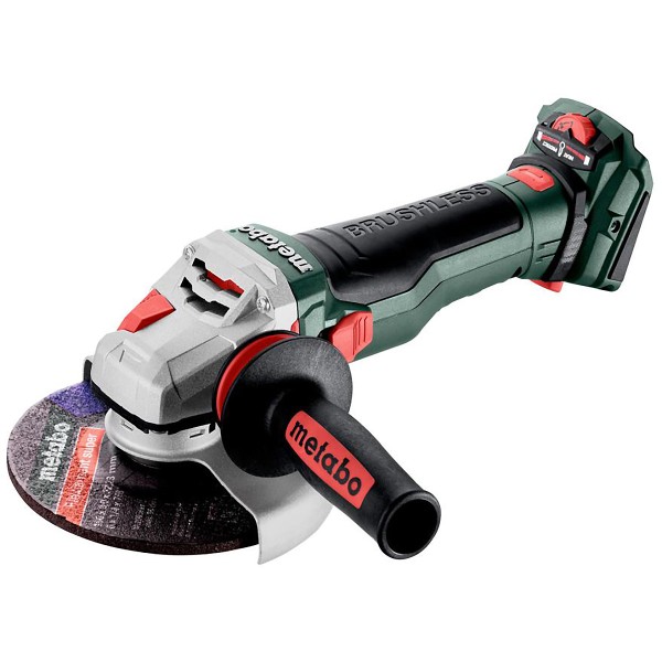 Metabo Akku-Winkelschleifer WVB 18 LTX BL 15-150 Quick mit Bremse, Drehzahlregelung, Schnellspannmutter - metaBOX 165 L