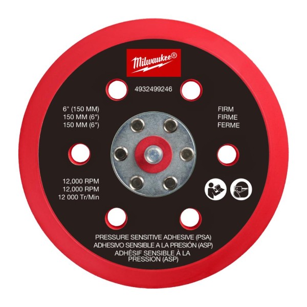 Milwaukee Schleifteller für M12 FUEL 150 mm Exzenterschleifer - weich + druckempfindlich haftend