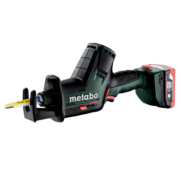 Metabo Akku-Säbelsäge PowerMaxx SSE 12 BL metaBOX 145 - 12V 2x4Ah LiHD + ASC 55