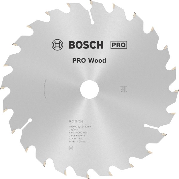 Bosch Kreissägeblatt Optiline Wood für Handkreissägen ø 190 mm, 20 mm Bohrung