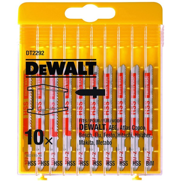 DEWALT HSS Stichsägeblätter Set für Metall 10-tlg.