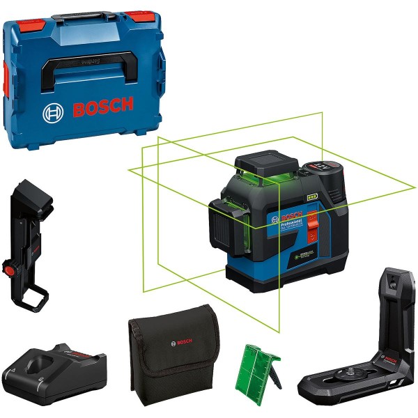 Bosch Linienlaser GLL 12V-100-33 CG, 1 x Akku GBA 12V 2.0Ah, L-BOXX 13