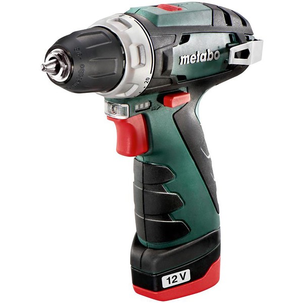 Metabo Akku-Bohrschrauber PowerMaxx BS Basic Kunststoffkoffer - 12V 2x2Ah Li-Power + LC 12