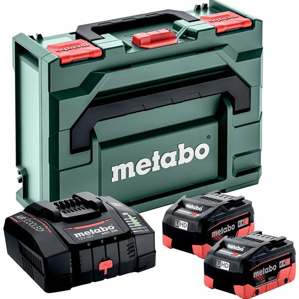 Metabo Basic-Set 2 x LiHD 10 Ah ASC 290 +metaBOX 145