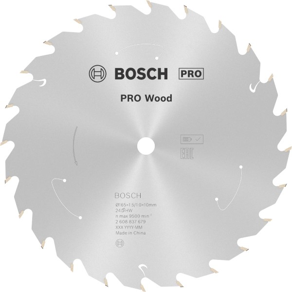 Bosch Akku-Kreissägeblatt Standard for Wood H 160x20 T12, ø außen: 165 mm