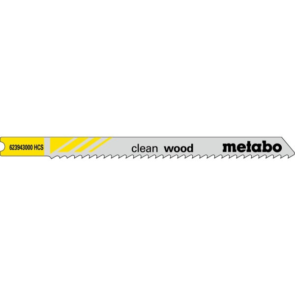 Metabo U-Stichsägeblätter clean wood 82 / 2,5 mm, HCS, Universalschaft - 5 Stück