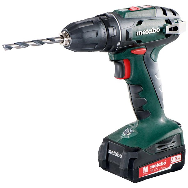 Metabo Akku-Bohrschrauber BS 14.4 Kunststoffkoffer - 14.4V 2x2Ah Li-Power + SC 30