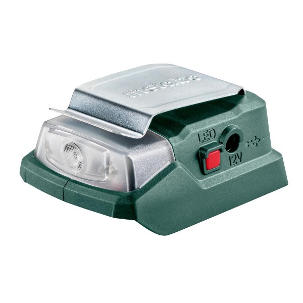 Metabo Akku-Power-Adapter PowerMaxx PA 12 LED-USB 12 V Anschluss + 5 V USB + LED-Licht - Karton