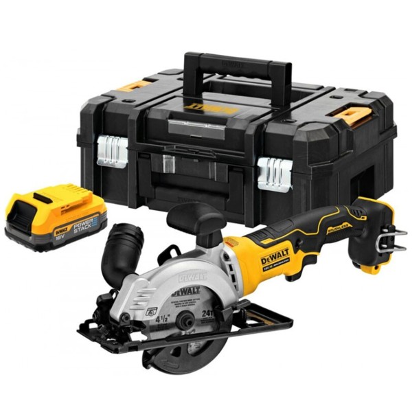 DEWALT 18 VOLT Akku-Handkreissäge mit 1,7 ah POWERSTACK Akku