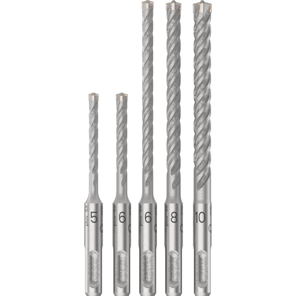 Bosch PRO SDS plus-5X Hammerbohrer 5/6/6/8/10 mm, 5-teiliges Set