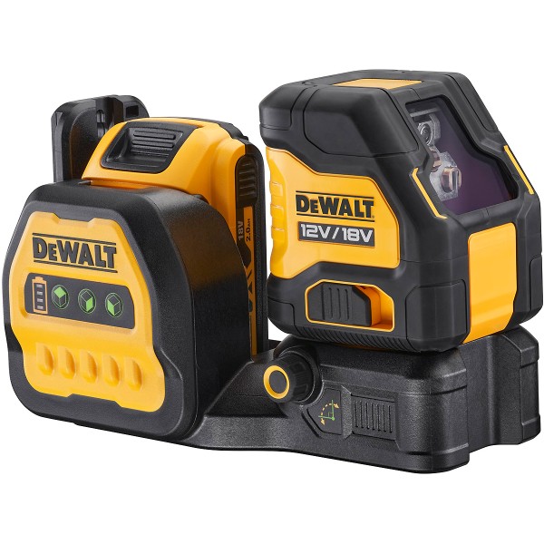 DEWALT Akku-Kreuzlinienlaser grün 18V + Akku + Schnellladegerät