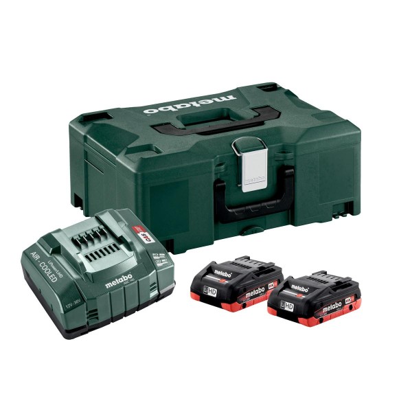 Metabo Basis-Set 2 x LiHD 4.0 Ah + metaBOX 145