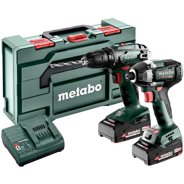 Metabo Akku Combo Set 2.8.1 18V BS 18 + SSD 18 LT 200 BL - metaBOX 145 L