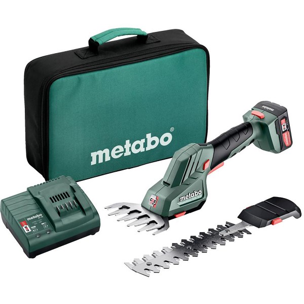 Metabo Akku-Strauch- und Grasschere PowerMaxx SGS 12 Q Werkzeugtasche - 12V 1x2Ah Li-Power + SC 30