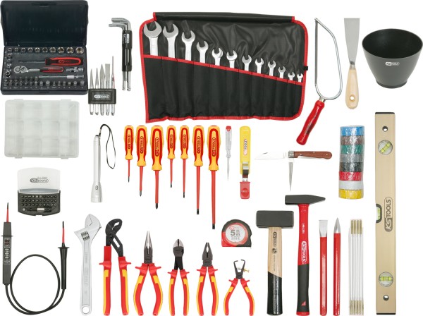 KS Tools Premium Elektriker-Werkzeugkoffer, Nylontasche, 132-tlg