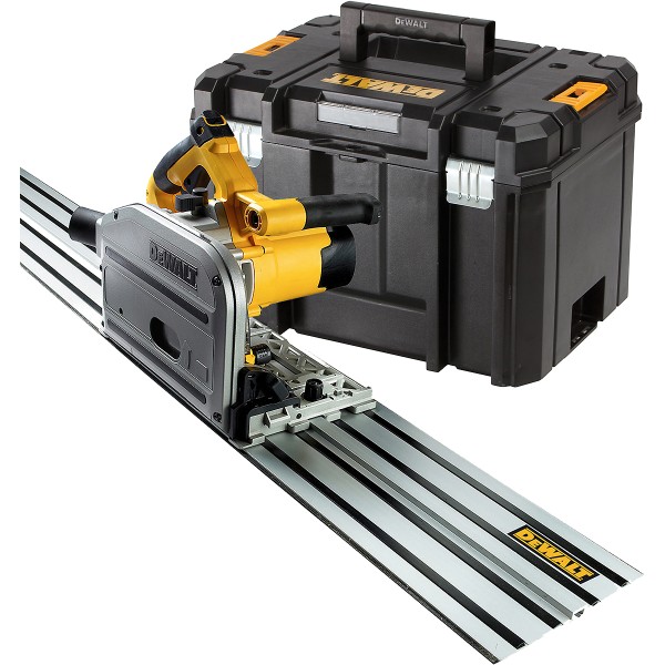 DEWALT Tauchkreissägenset 1300 Watt + 1500mm Führungsschiene