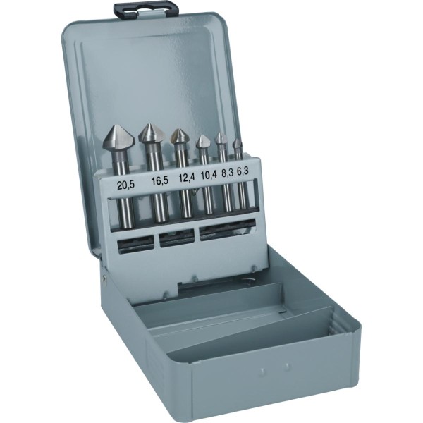 Bosch Kegelsenker-Set, 6-teilig, 45, 63 mm / 5-10 mm / 6,3 - 20,5 mm