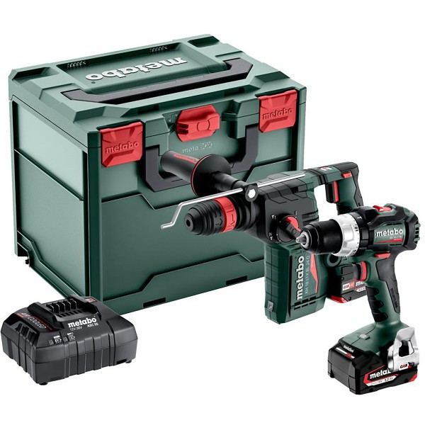 Metabo Akku Combo Set 2.4.8 18 V BS 18 LT BL + KH 18 LTX BL 24 Q - metaBOX 340