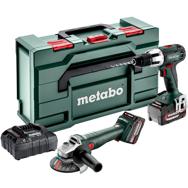 Metabo Akku Combo Set 2.4.2 18 V SB 18 LT + W 18 L 9-125 Quick - metaBOX 165 L