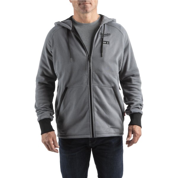 Milwaukee Herren 12 V Akku-Heiz-Kapuzenpullover Herren grau, ohne Akku & Ladegerät M12HHGREY4