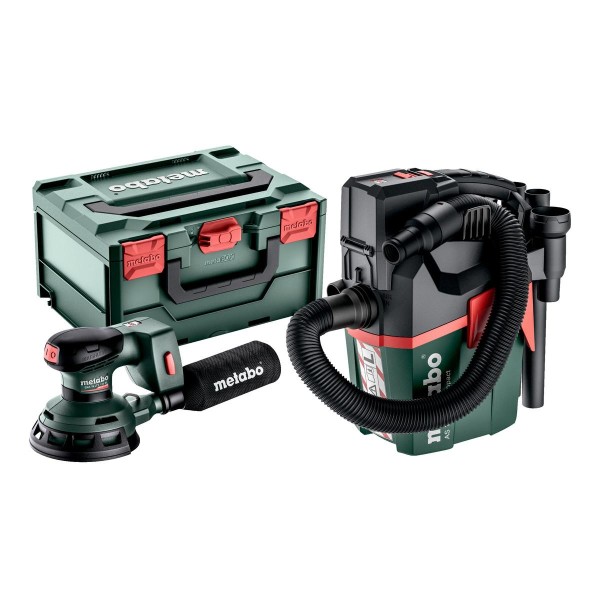 Metabo Set Akku-Exzenterschleifer SXA 18 LTX 125 + Akku-Sauger AS 18 L PC Compact