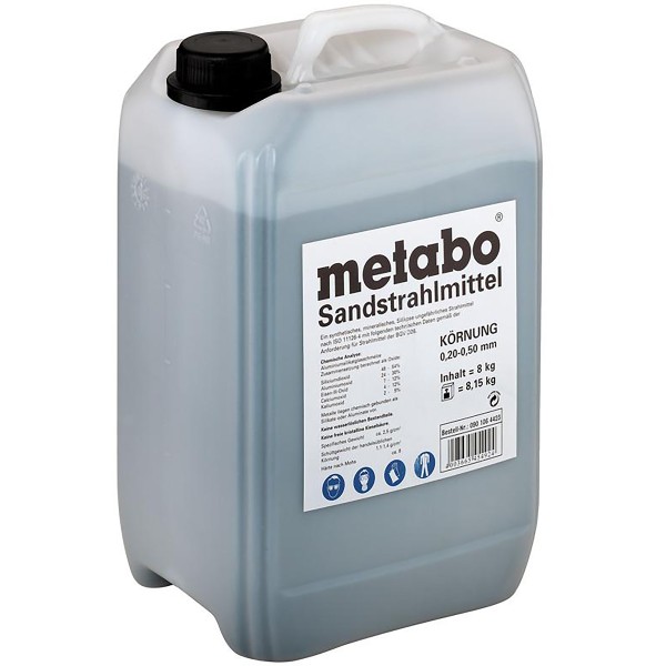 Metabo Sandstrahlmittel, Körnung 0,2 - 0,5 mm, Kanister 8 kg