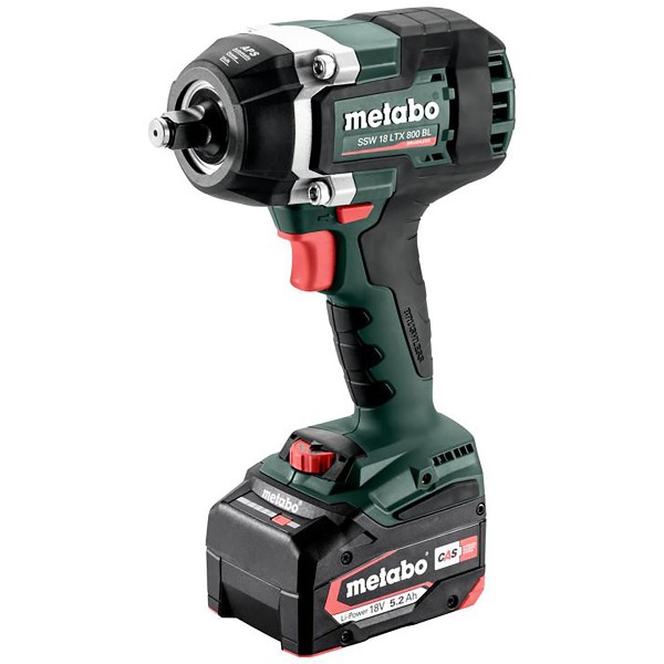 Metabo Akku-Schlagschrauber SSW 18 LTX 800 BL metaBOX 145 L - 18V 2x5.2Ah Li-Power + ASC 55