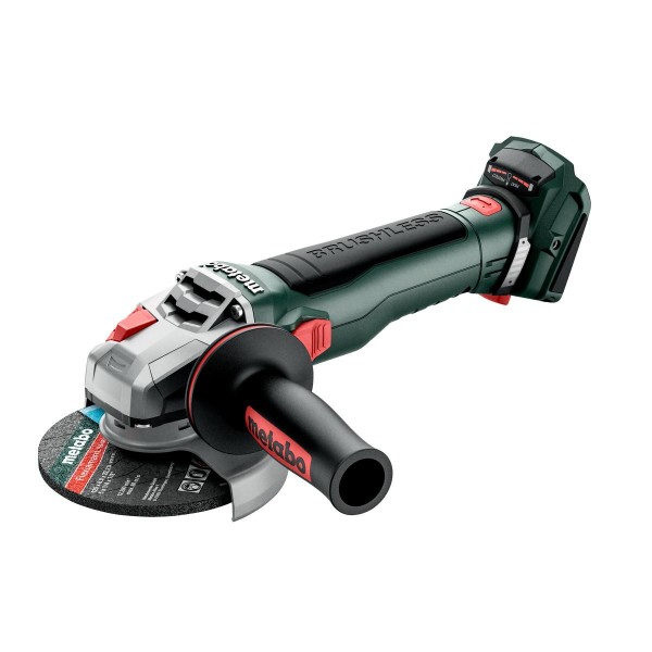 Metabo Akku-Winkelschleifer WB 18 LT BL 11-125 Quick mit Bremse, Schnellspannmutter - metaBOX 165 L