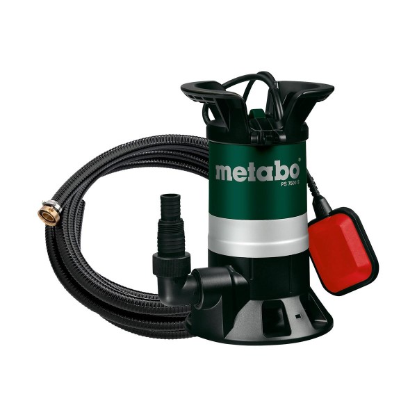 Metabo Set Schmutzwasser-Tauchpumpe PS 7500 S mit Ablauf-Garnitur mit Armaturen (7m) - Karton