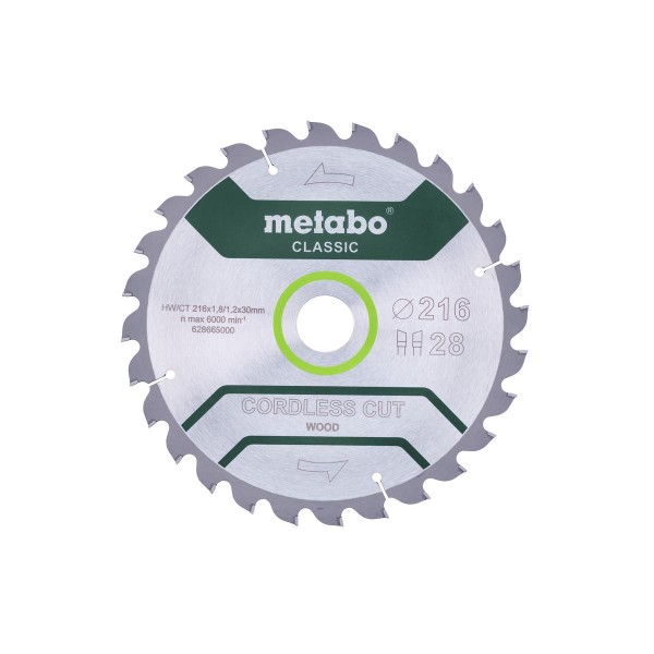 Metabo Sägeblatt cordless cut wood - classic WZ 5° - Blister