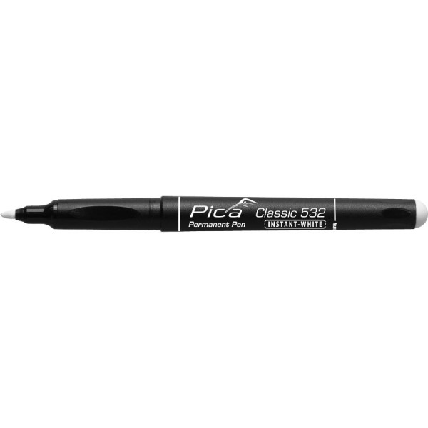 Pica Classic Permanent Pen Instant White, 1-2mm