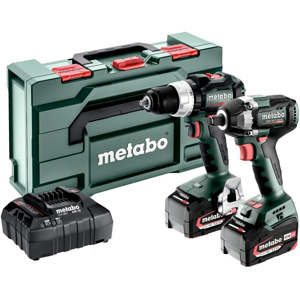 Metabo Akku Combo Set 2.9.3 18V BS 18 LT BL + SSW 18 LT 300 BL - metaBOX 145 L