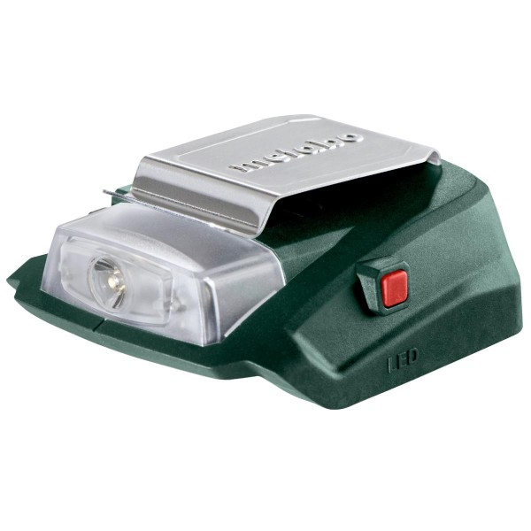 Metabo Akku-Power-Adapter PA 14.4-18 LED-USB mit 12 V-Anschluss und LED-Licht - Karton