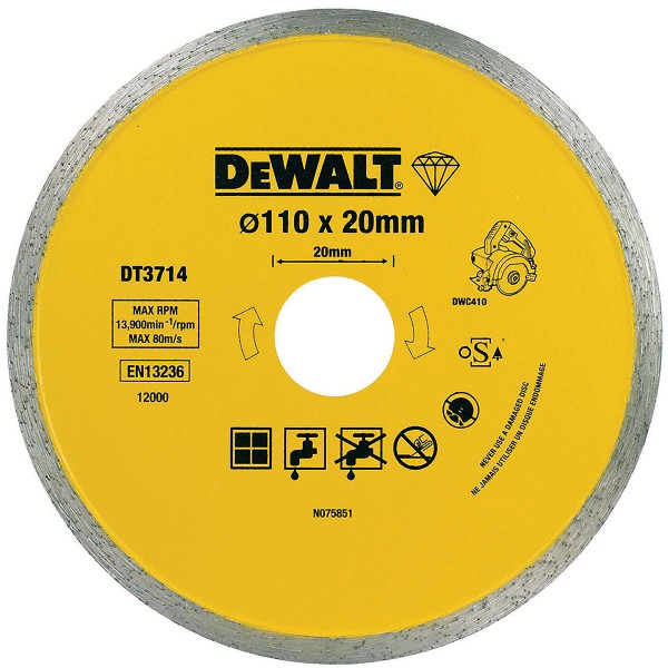 DEWALT Diamanttrennscheibe für Fliesensäge DWC410