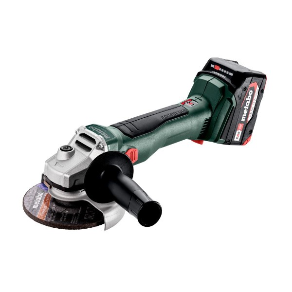 Metabo Akku-Winkelschleifer W 18 L BL 9-125 metaBOX 165 L - 18V 2x4Ah Li-Power + ASC 55