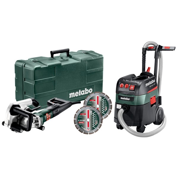 Metabo Mauernutfräse MFE 40 + Allessauger ASR 35 L ACP Set + 2 Diamant-Trennscheiben Classic UC - Kunststoffkoffer