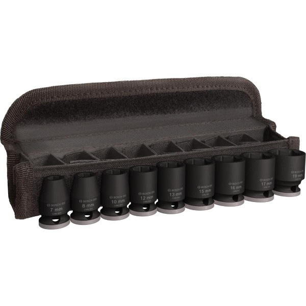 Bosch PRO Impact Socket Set, 3/8", Standard, 9 teiliges Set