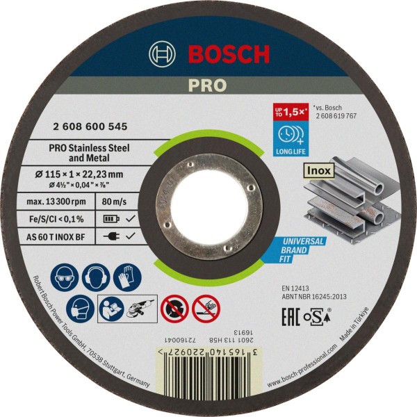 Bosch Trennscheibe gerade Expert for Inox - Rapido AS 60 T INOX BF